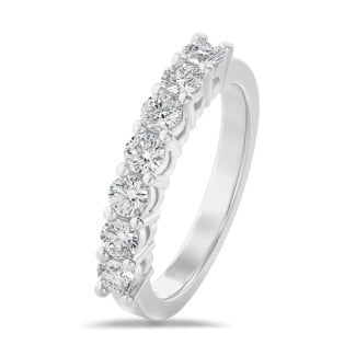 Memoire Ring mit Labordiamanten von 0.70 Karat in 18 Kt Weißgold