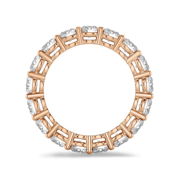 Ring rundum besetzt mit Labordiamanten von 3.40 Karat in Rotgold