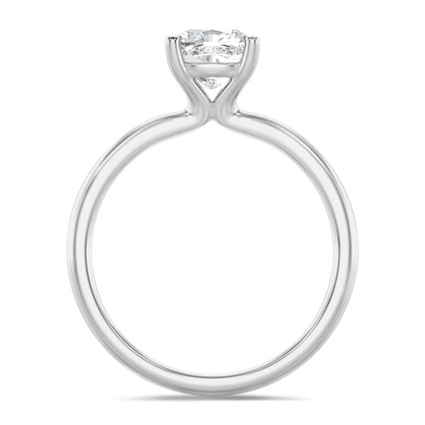 Verlobungsringe - 1.50 Karat Solitärring mit laborgezüchtetem Diamant im Kissenschliff aus Weißgold