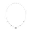 1.80 Karat laborgezüchtete Diamant Halskette in Zargenfassung aus Weißgold