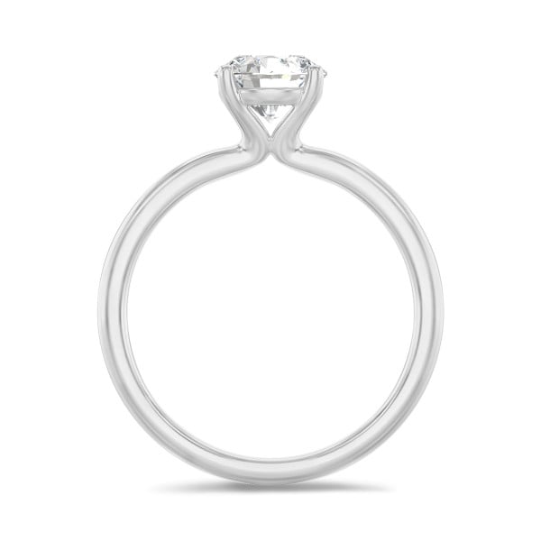 Verlobungsringe - 1.00 Karat Solitärring aus Weißgold mit rundem Labordiamant