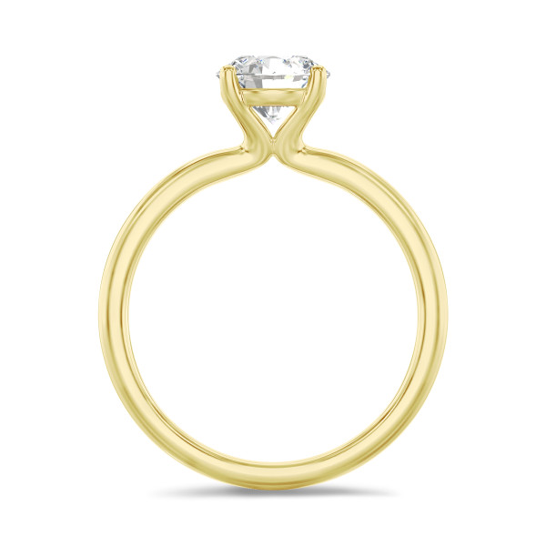 Ringe - 2.00 Karat Solitärring aus Gelbgold mit rundem Labordiamant