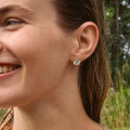 2.00 Karat Solitär Ohrringe mit runden Labordiamanten aus Weißgold