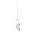 1.20 Karat Solitär Anhänger in Platin mit rundem laborgezüchtetem Diamant