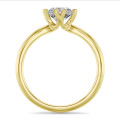 1.20 Karat Solitärring mit Labordiamant aus Gelbgold