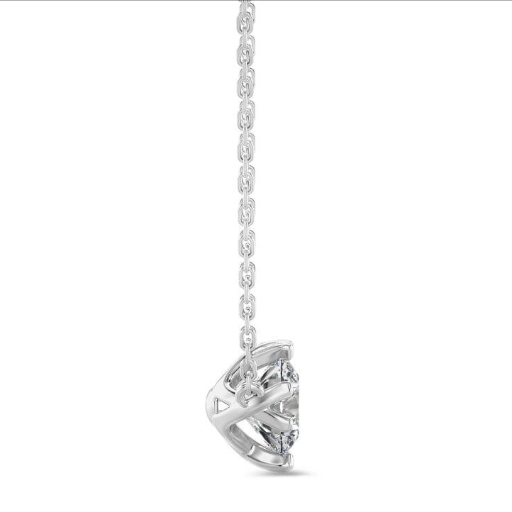 1.20 Karat Solitär Anhänger aus Weißgold mit rundem laborgezüchtetem Diamant