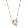 1.20 Karat Solitär Anhänger aus Rotgold mit rundem laborgezüchtetem Diamant