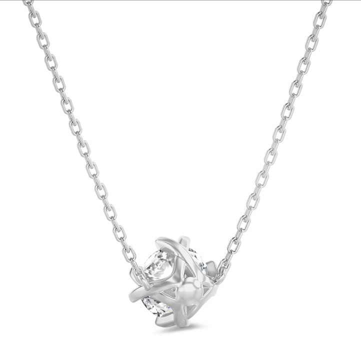 2.00 Karat Solitär Anhänger aus Weißgold mit rundem laborgezüchtetem Diamant