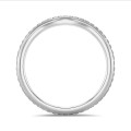 0.41 Karat geschwungener Memoire Ring mit Labordiamanten (rundherum besetzt) aus Weißgold