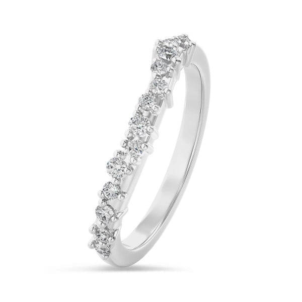 Bestseller - 0.12 Karat Cluster-Memoirering aus Weißgold mit runden laborgezüchteten Diamanten