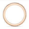 0.55 Karat Labordiamant Memoire Ring (rundherum besetzt) aus Rotgold