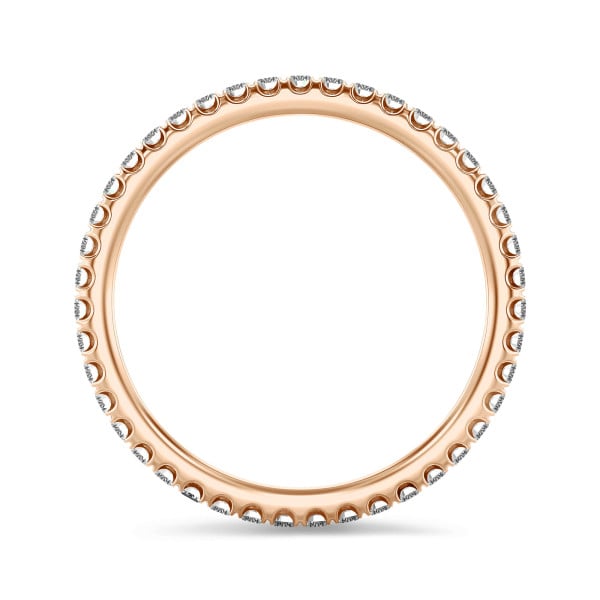 0.55 Karat Memoire Ring (rundherum besetzt) aus Rotgold mit runden Labordiamanten