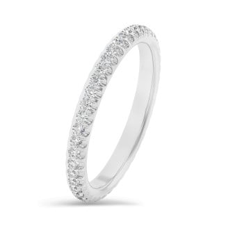0.55 Karat Memoire Ring (rundherum besetzt) aus Platin mit runden Labordiamanten