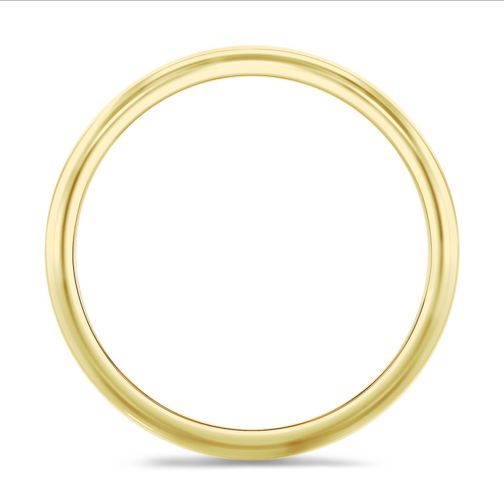 Ehering mit gebogener Oberfläche von 4.00 mm aus Gelbgold