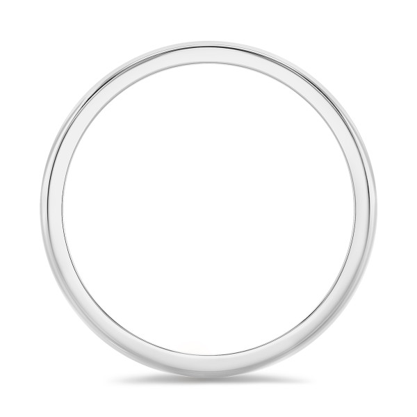 Ringe - Ehering mit leicht gebogener Oberfläche von 4.00 mm aus Weißgold