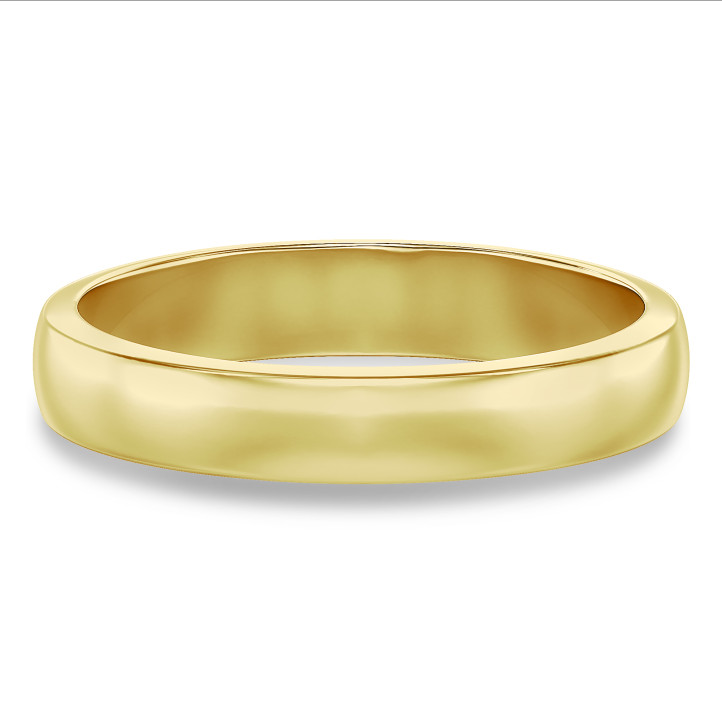 Ehering mit leicht gebogener Oberfläche von 4.00 mm aus Gelbgold