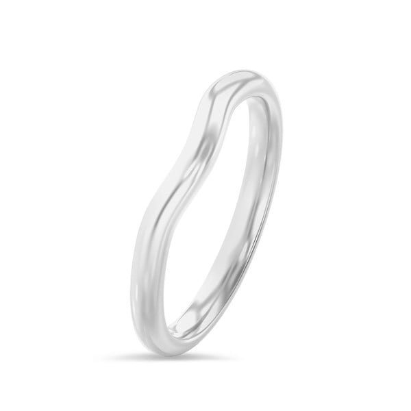 Ringe - Geschwungener Memoire Ring aus Weißgold