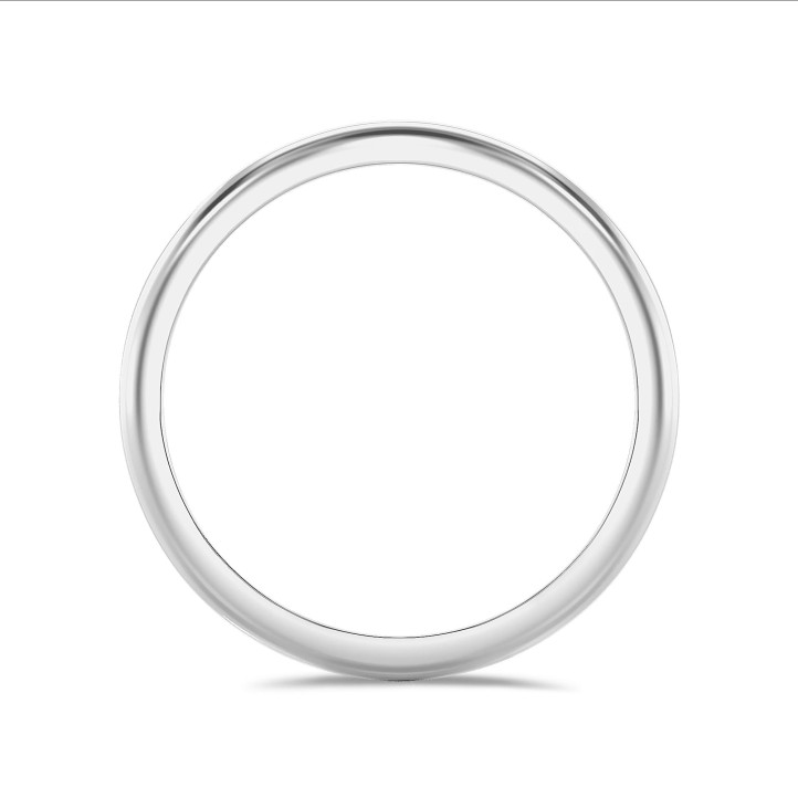Ehering mit gebogener Oberfläche von 2.00 mm aus Platin