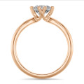 5.00 Karat Solitärring mit Labordiamant aus Rotgold