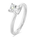 1.20 Karat Solitärring mit laborgezüchtetem Diamant im Radiant-Schliff aus Weißgold
