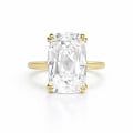 Einzigartiger Ring mit einem 10,14 Karat großen, im Labor gezüchteten Diamanten im Old Mine Cushion Cut in Gelbgold
