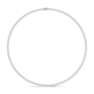 Riviere necklace with 14.60 Ct lab grown diamonds in white gold