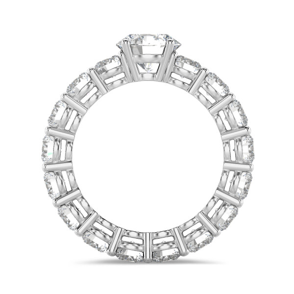 Engagement rings - 1.50 carat solitaire ring in white gold with round lab grown diamonds
