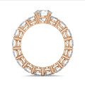 1.50 carat solitaire ring in red gold with round lab grown diamonds