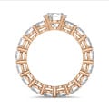 1.50 carat solitaire ring in red gold with round lab grown diamonds