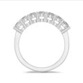 Half set ring with 0.70 carat lab grown diamonds in platinum