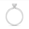 3.00 carat solitaire ring with lab grown pear diamond in white gold