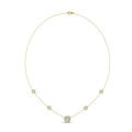 1.80 carat lab grown diamond satellite necklace in yellow gold