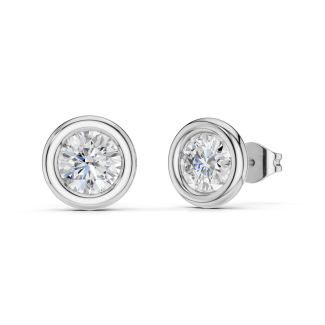 2.00 carat lab grown diamond satellite earrings in white gold