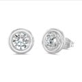 2.00 carat lab grown diamond satellite earrings in platinum