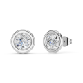 3.00 carat lab grown diamond satellite earrings in white gold