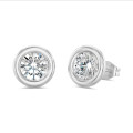 4.00 carat lab grown diamond satellite earrings in platinum