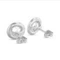 4.00 carat lab grown diamond satellite earrings in platinum