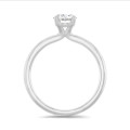 2.00 carat solitaire ring with lab grown oval diamond in white gold