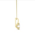 1.50 carat solitaire pendant in yellow gold with round lab grown diamond