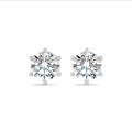 3.00 carat solitaire lab grown diamond earrings in platinum