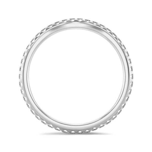 0.45 carat curved lab grown diamond eternity ring (full set) in white gold