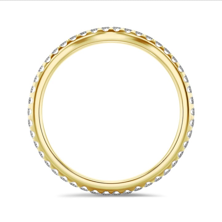 0.45 carat curved lab grown diamond eternity ring (full set) in yellow gold