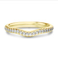 0.45 carat curved lab grown diamond eternity ring (full set) in yellow gold