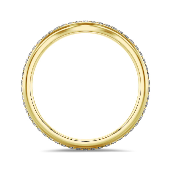0.41 carat curved lab grown diamond eternity ring (full set) in yellow gold
