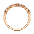 1.20 carat lab grown diamond eternity ring in red gold