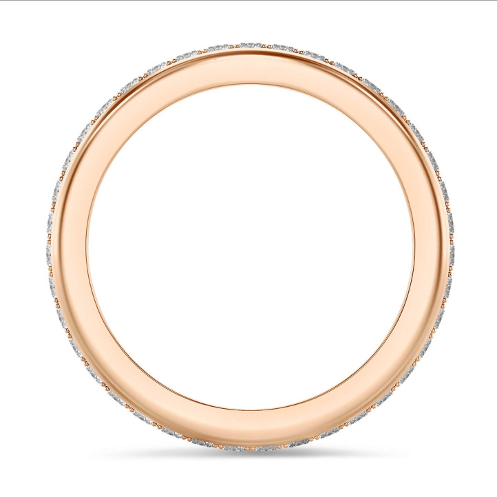 0.55 carat lab grown diamond eternity ring (full set) in red gold