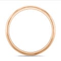 Wedding ring with a domed surface of 4.00 mm in red gold