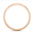 Wedding ring with a slightly domed surface of 3.00 mm in red gold