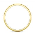 Wedding ring with a slightly domed surface of 3.00 mm in yellow gold