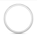 Wedding ring with a slightly domed surface of 3.00 mm in platinum